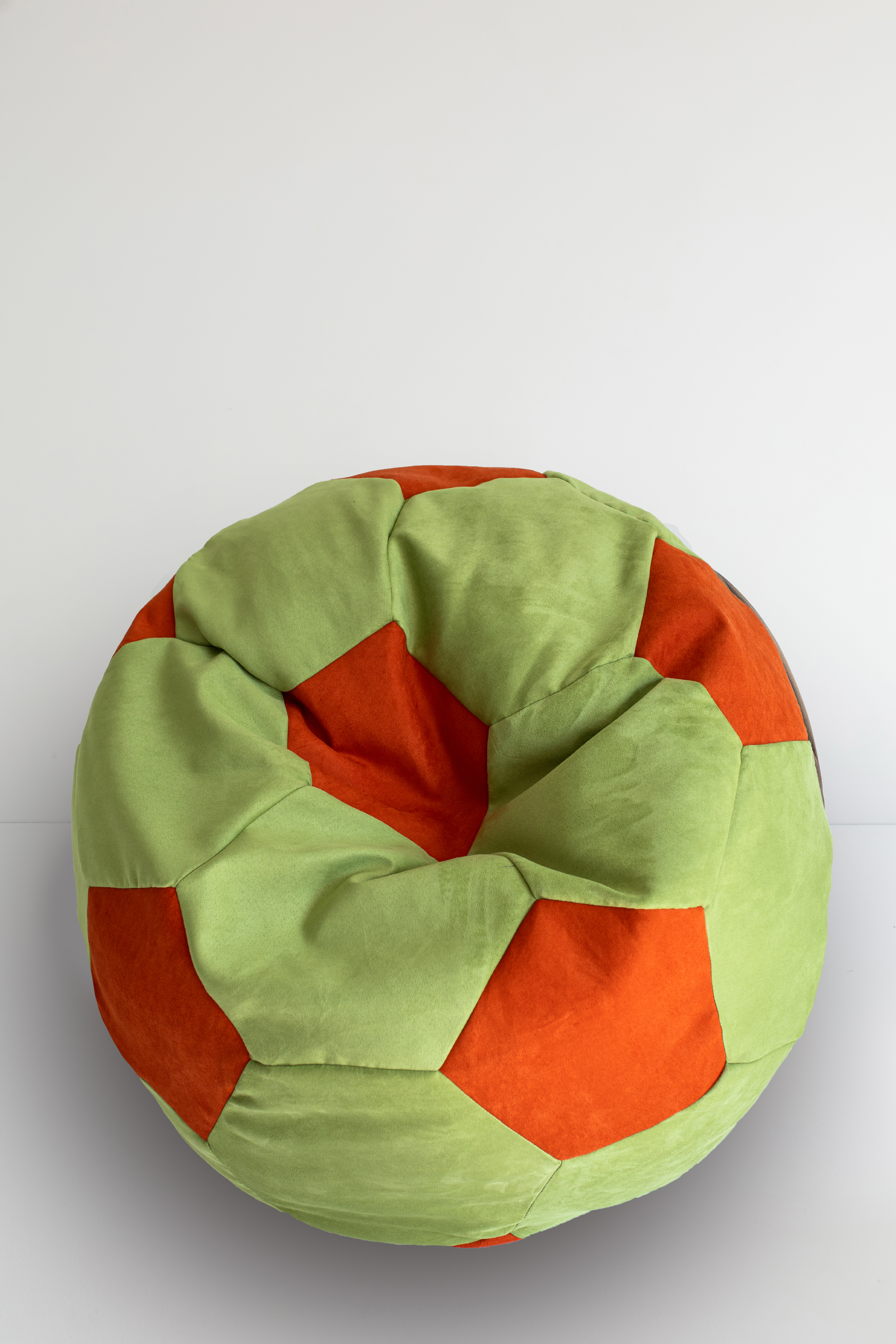 Крісло - м'яч Нобук зелен+оранж